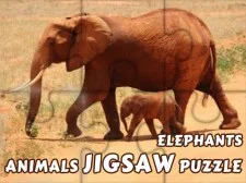 Animals Jigsaw Puzzle Elephants